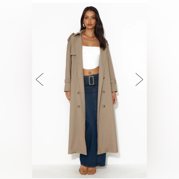 Hello Molly “Into the Dark Trench Coat” Tan Size L - Picture 1 of 5